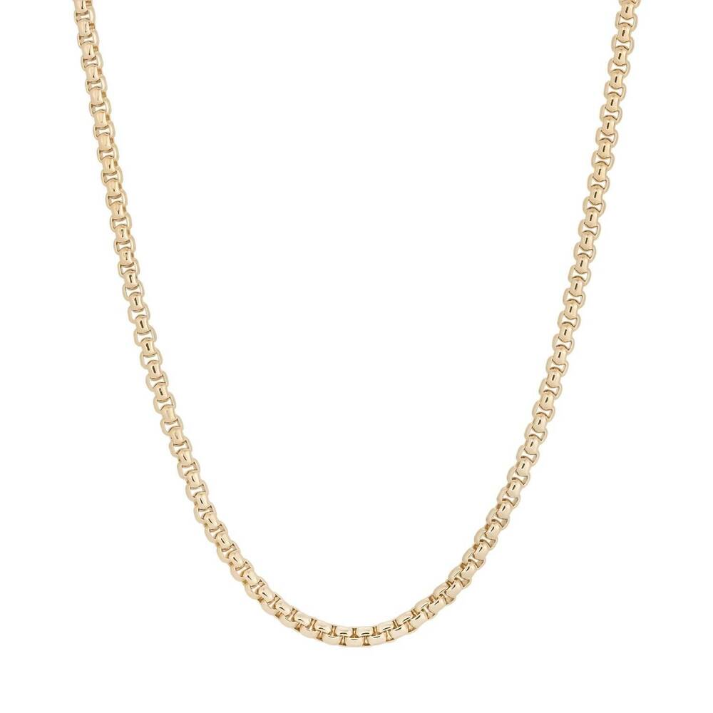 NEW EKLEXIC thin luciana box chain necklace in gold